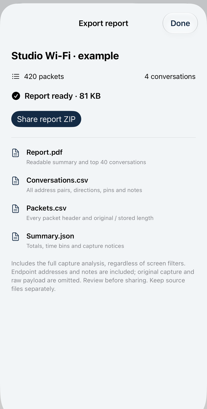 Actual 81 KB full capture report ZIP ready to share