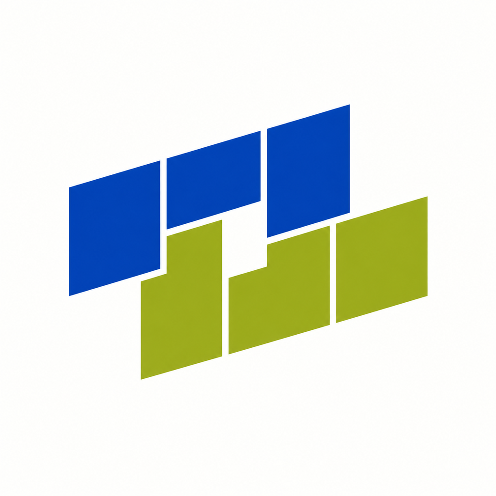 Hexarbor cobalt and olive byte tile icon