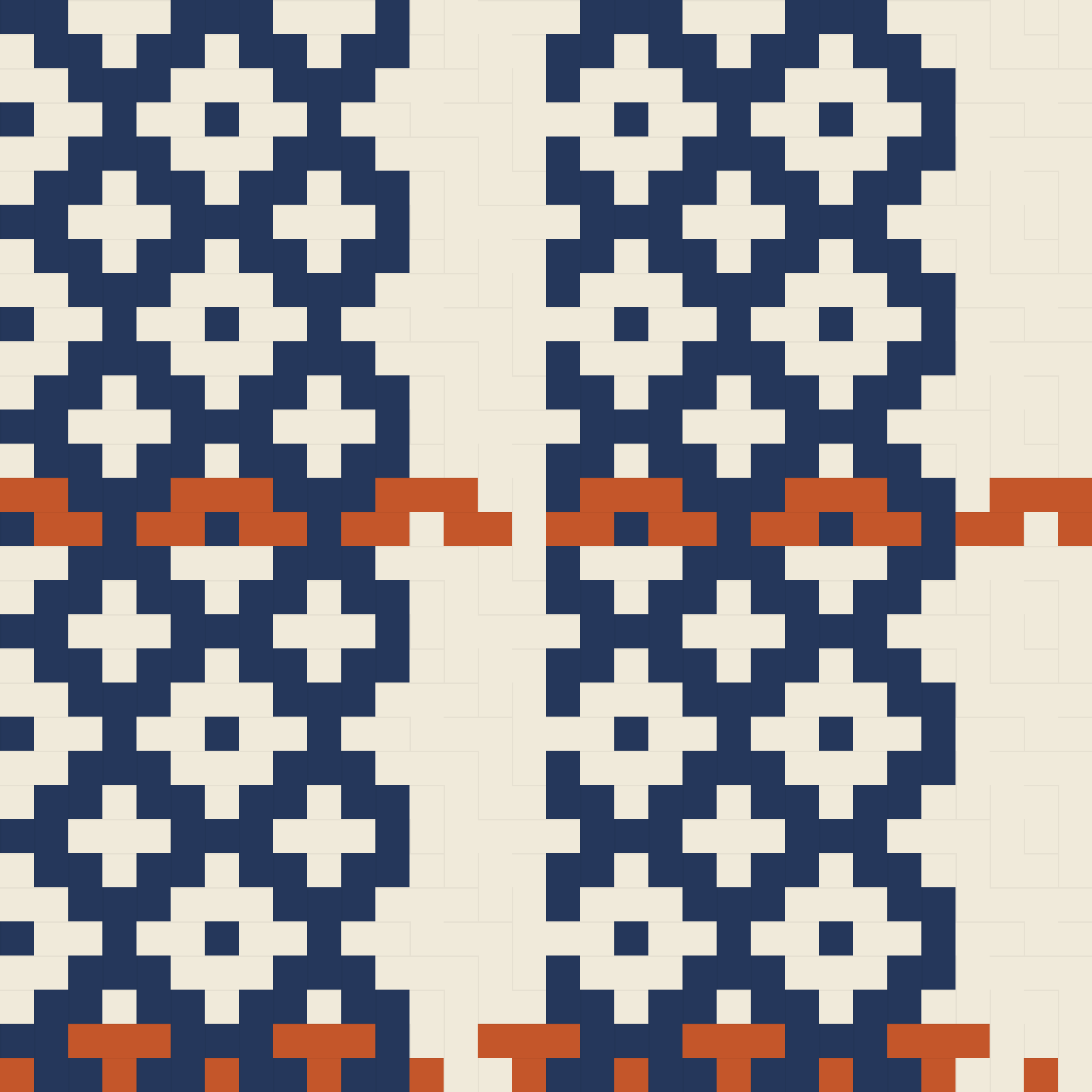 Actual Orivane export of the original indigo herringbone draft