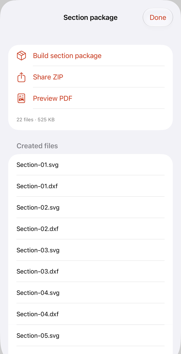 Actual ZIP with 22 generated files ready for PDF preview and sharing