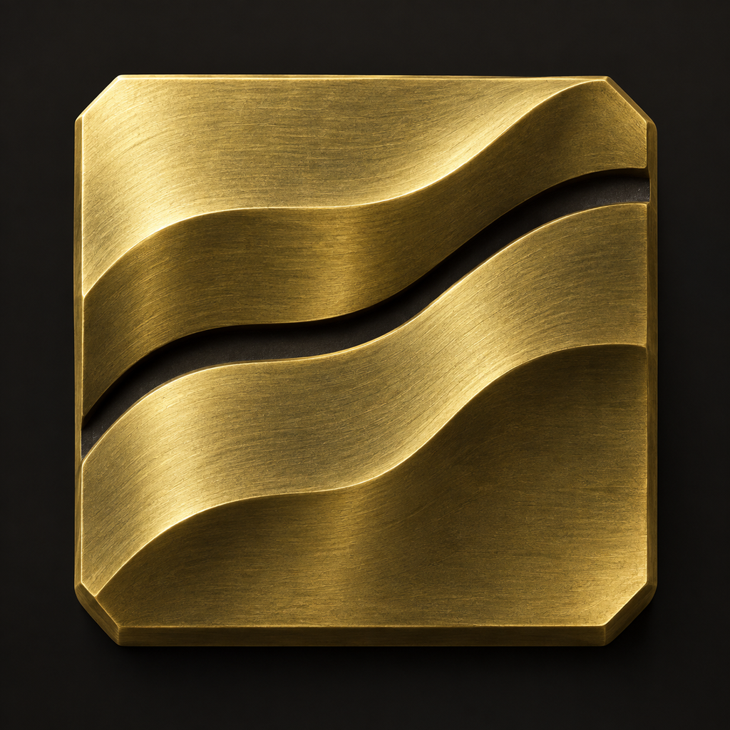 Slopefoil brass relief icon