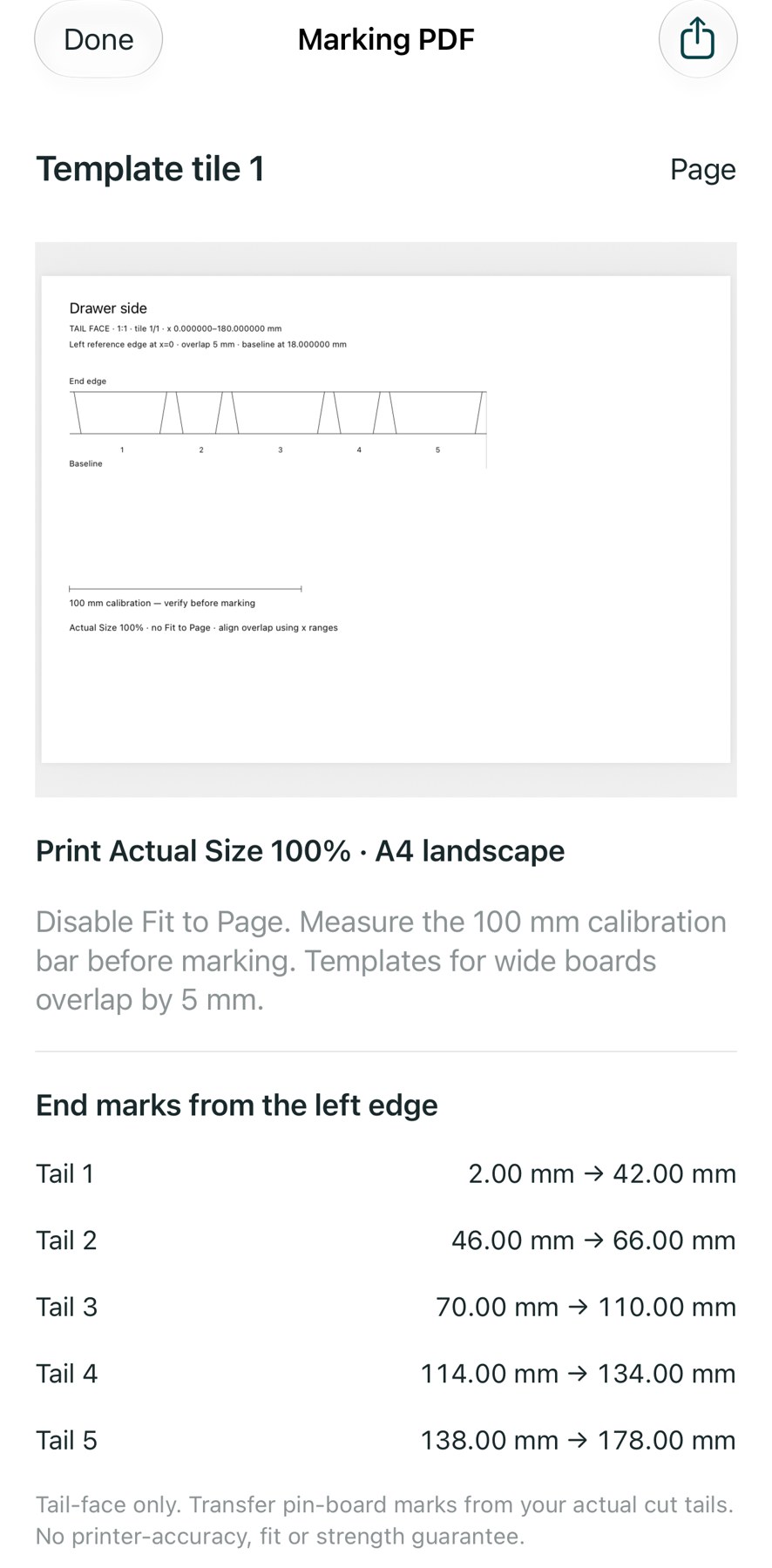 Actual native PDF preview