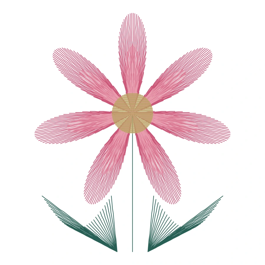 Actual PNG export of the original botanical practice study