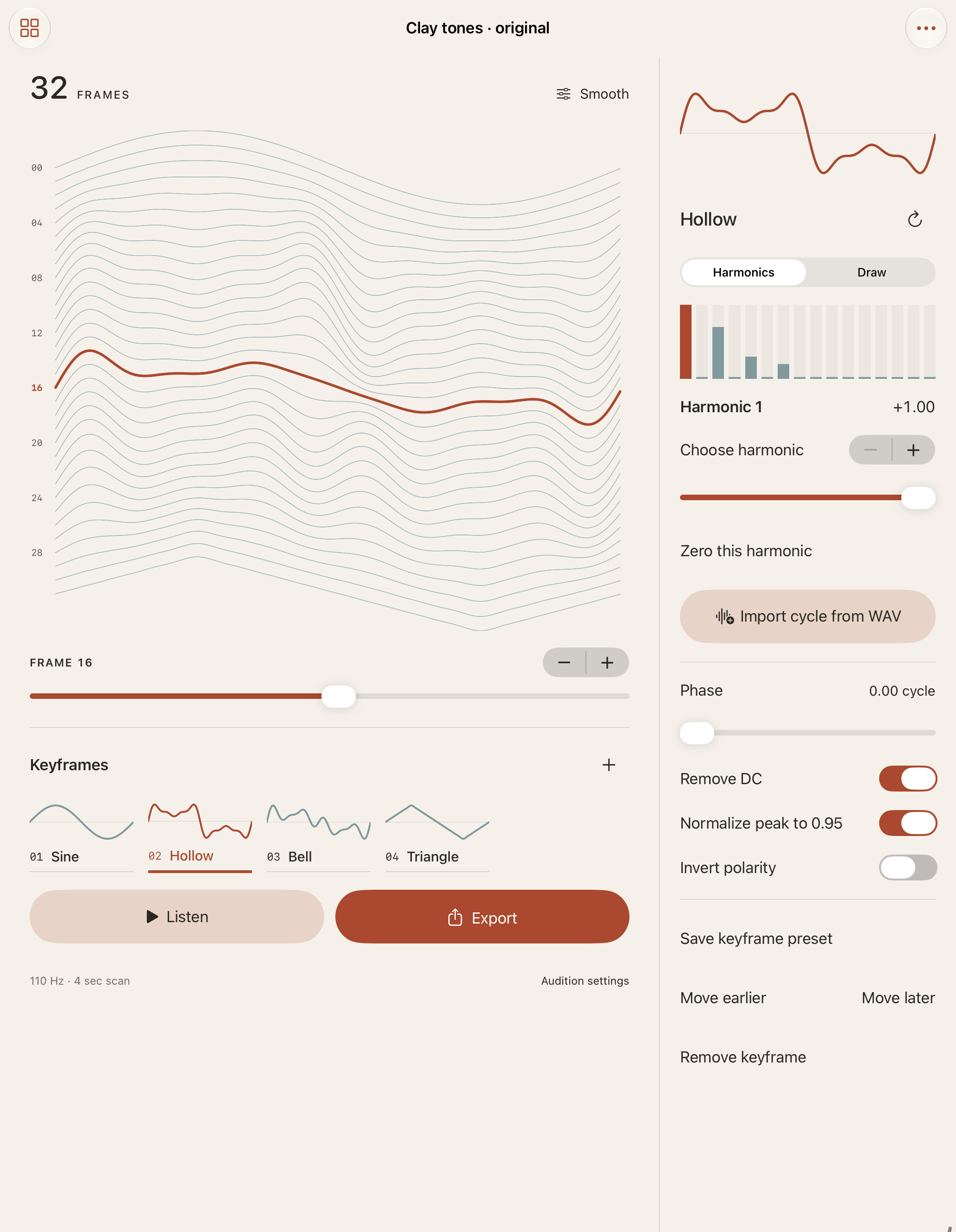 Actual Wavelyn iPad wavetable editor