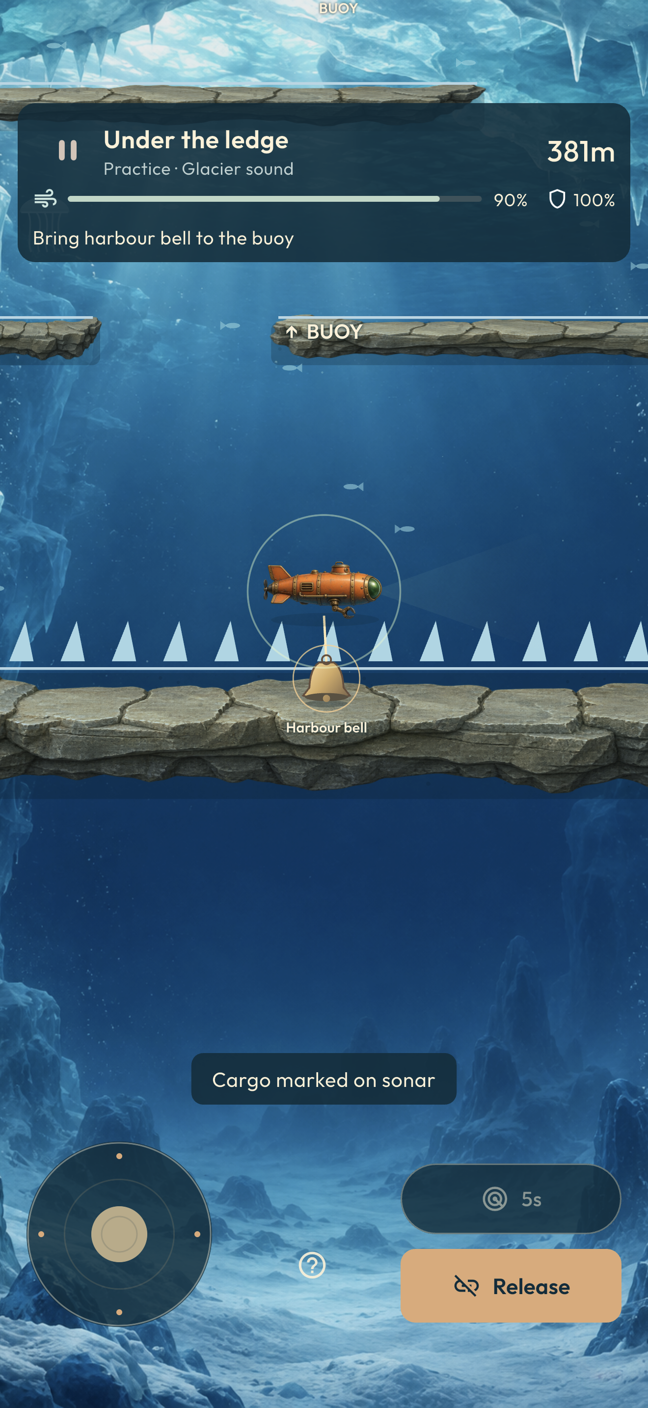 Actual gameplay in Glacier sound
