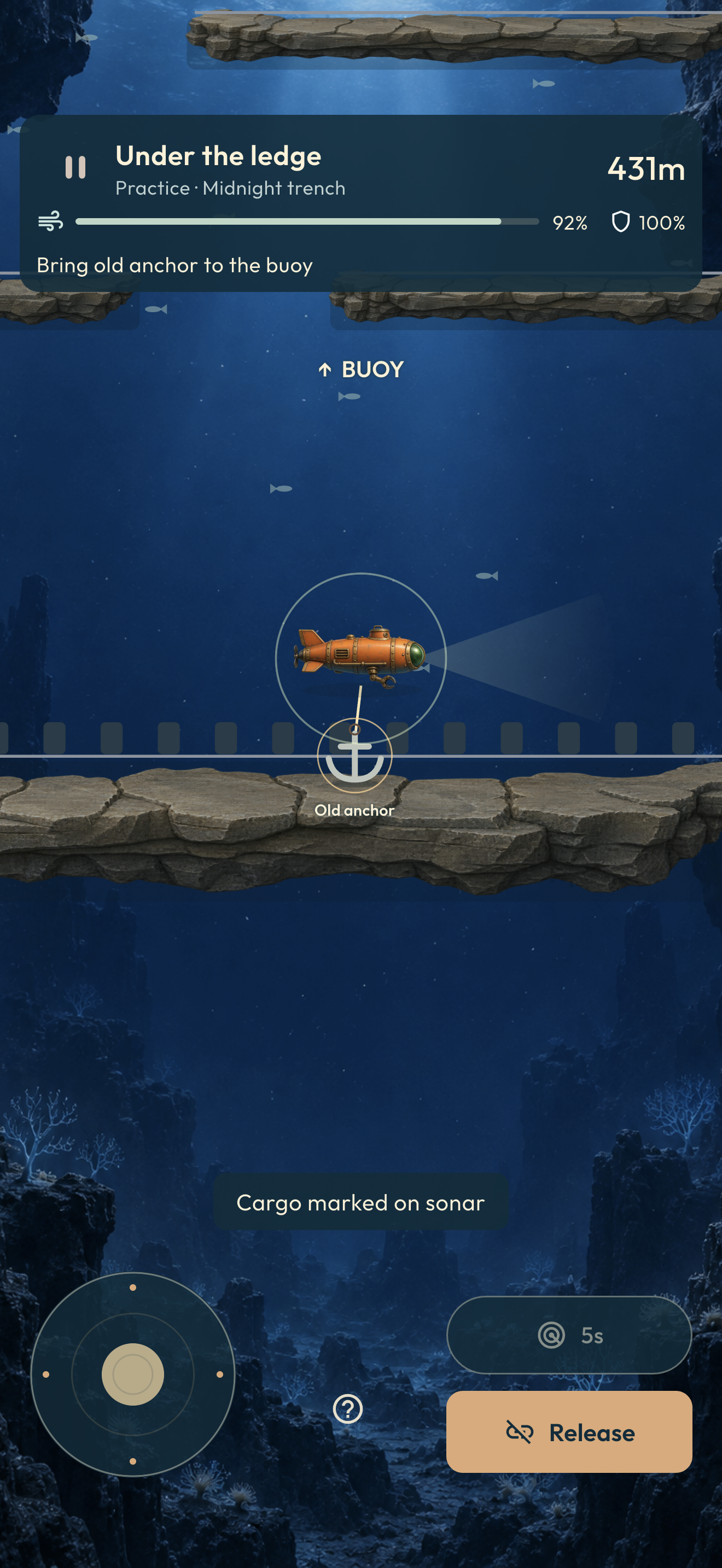 Actual gameplay in Midnight trench