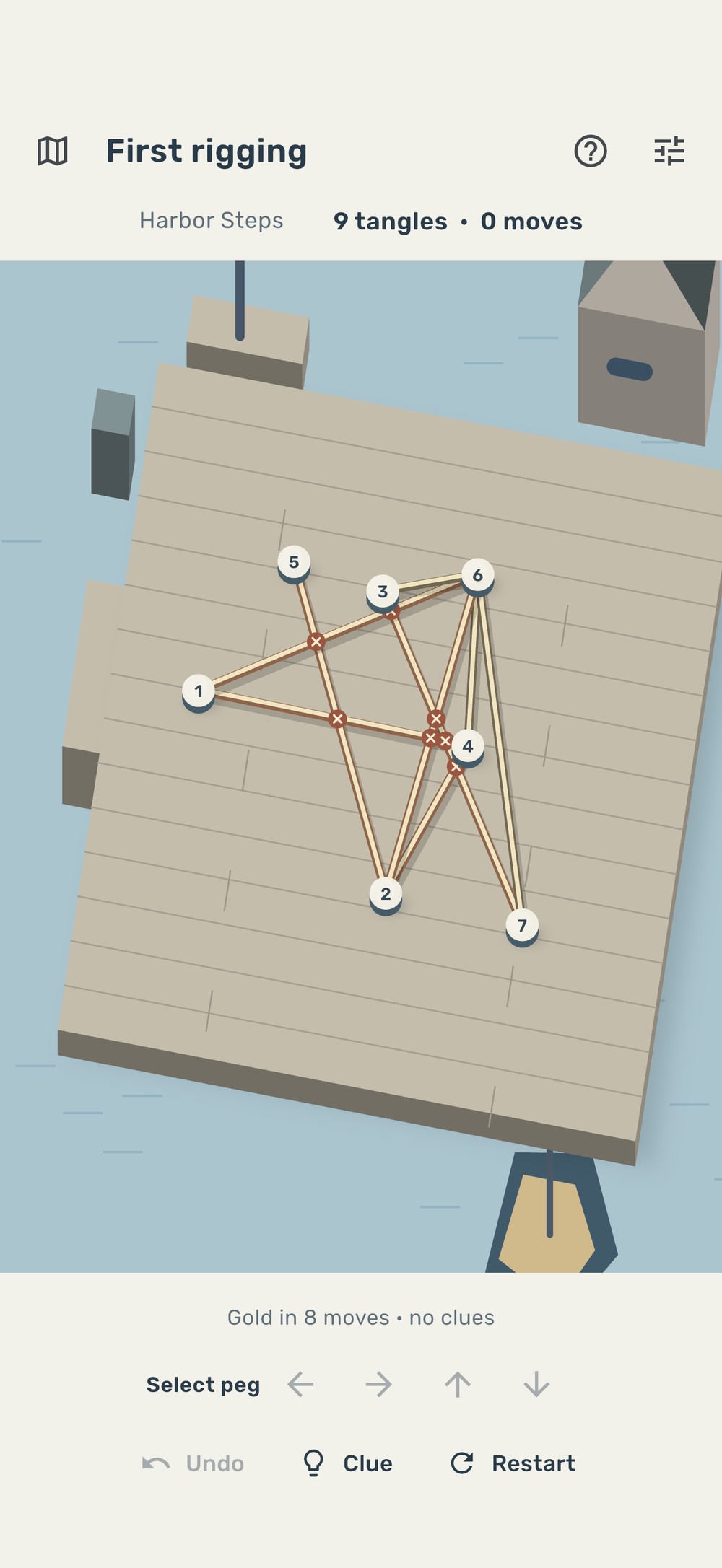 Actual Cordhaven harbor puzzle on iPhone