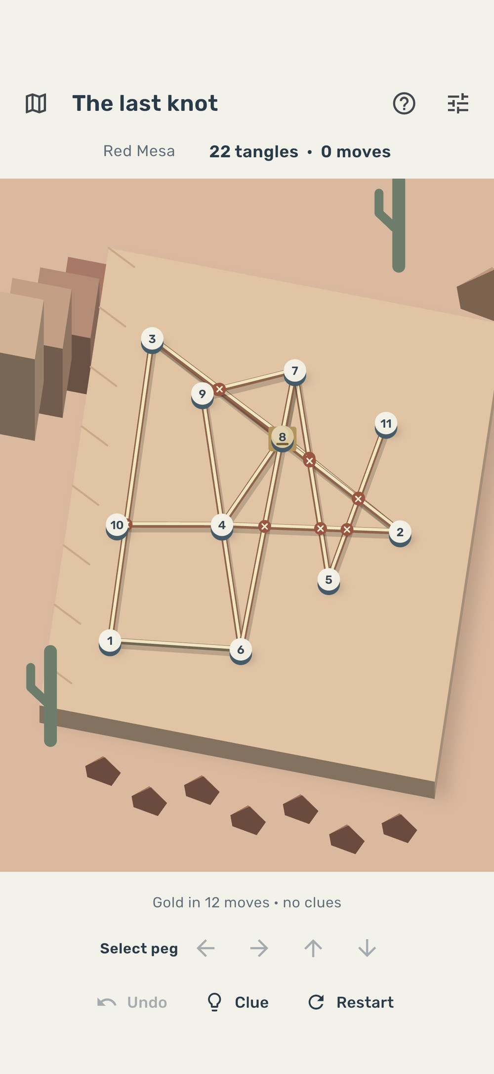 Actual Red Mesa puzzle with a fixed anchor