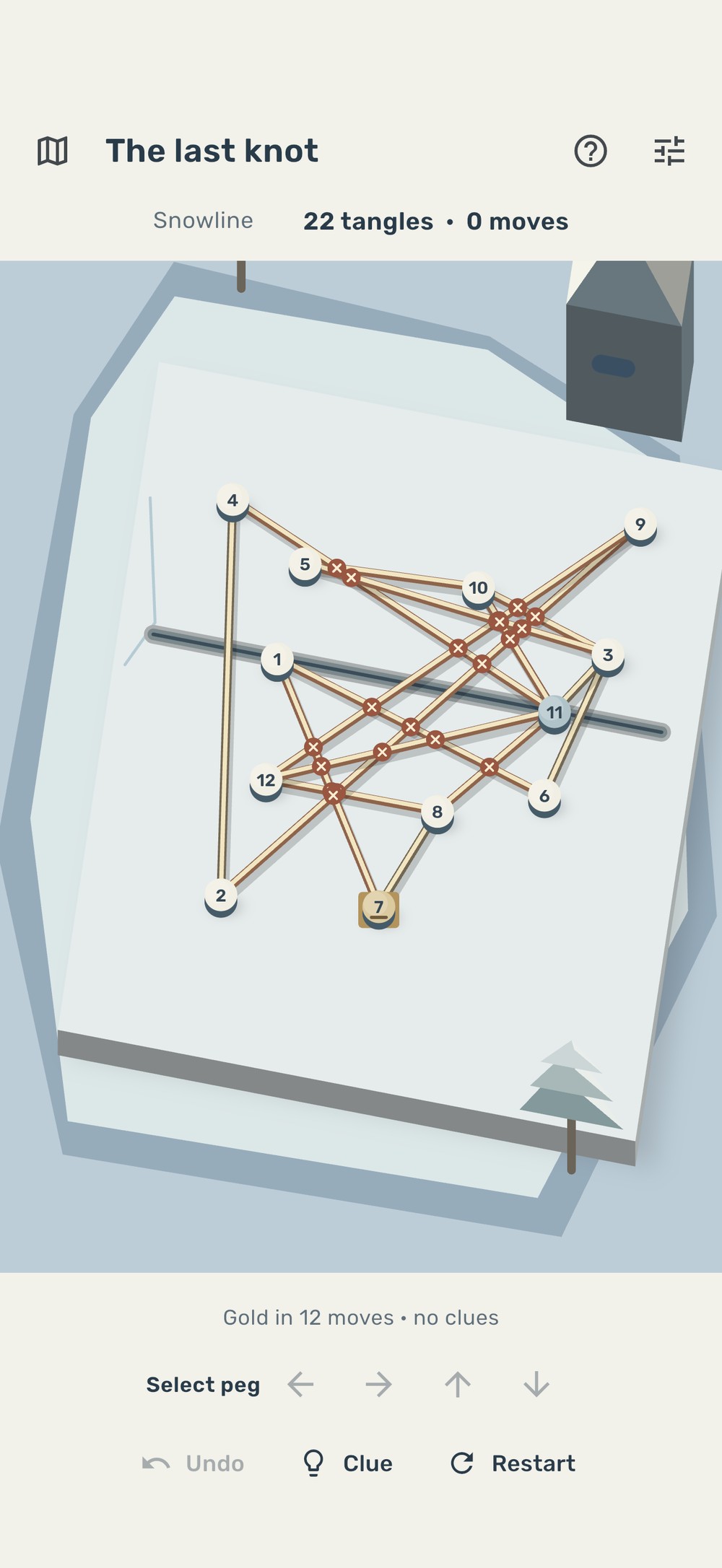 Actual Snowline puzzle with a sliding rail