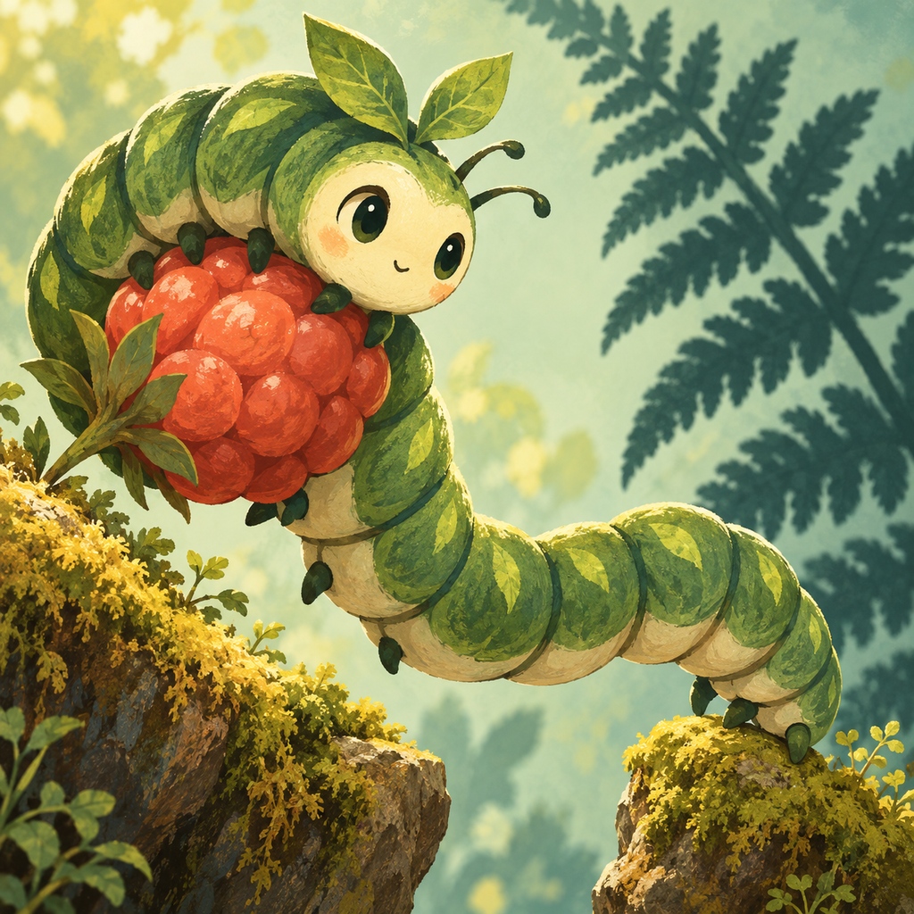 Leaf caterpillar bridging a gap