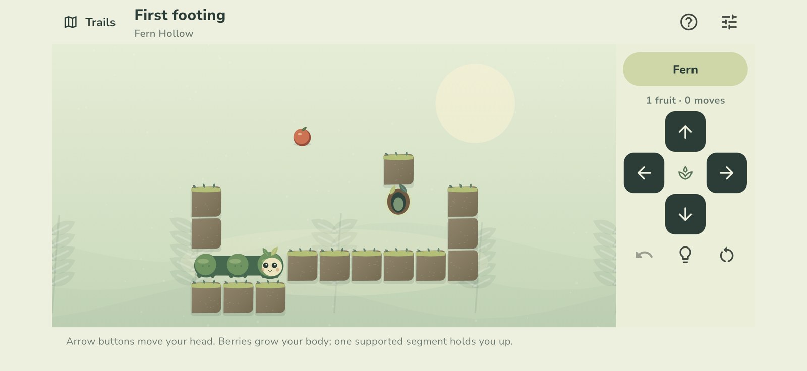 Actual native Fenncoil gameplay: One supported segment can hold a whole body above a gap.