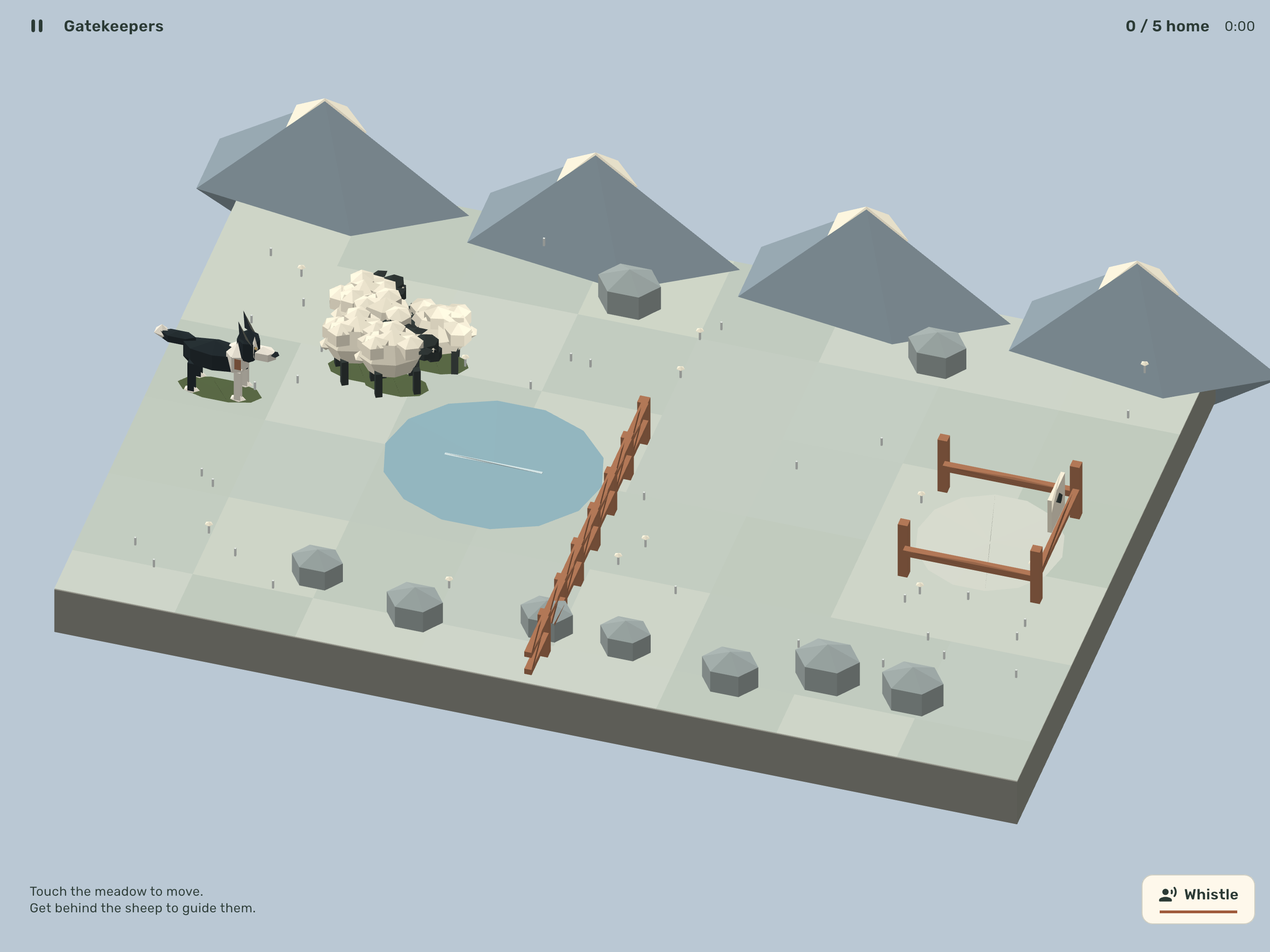 Actual alpine trail with ice and original 3D sheep