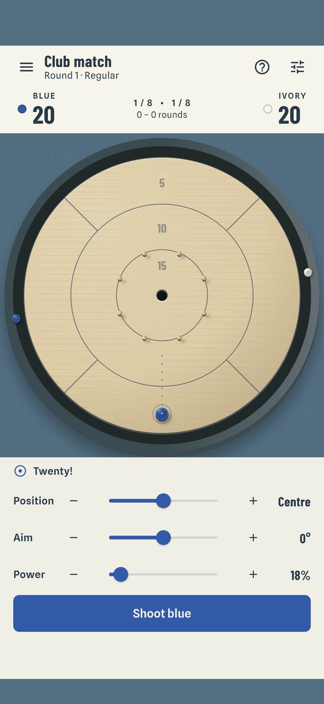 Actual offline match against the Regular computer