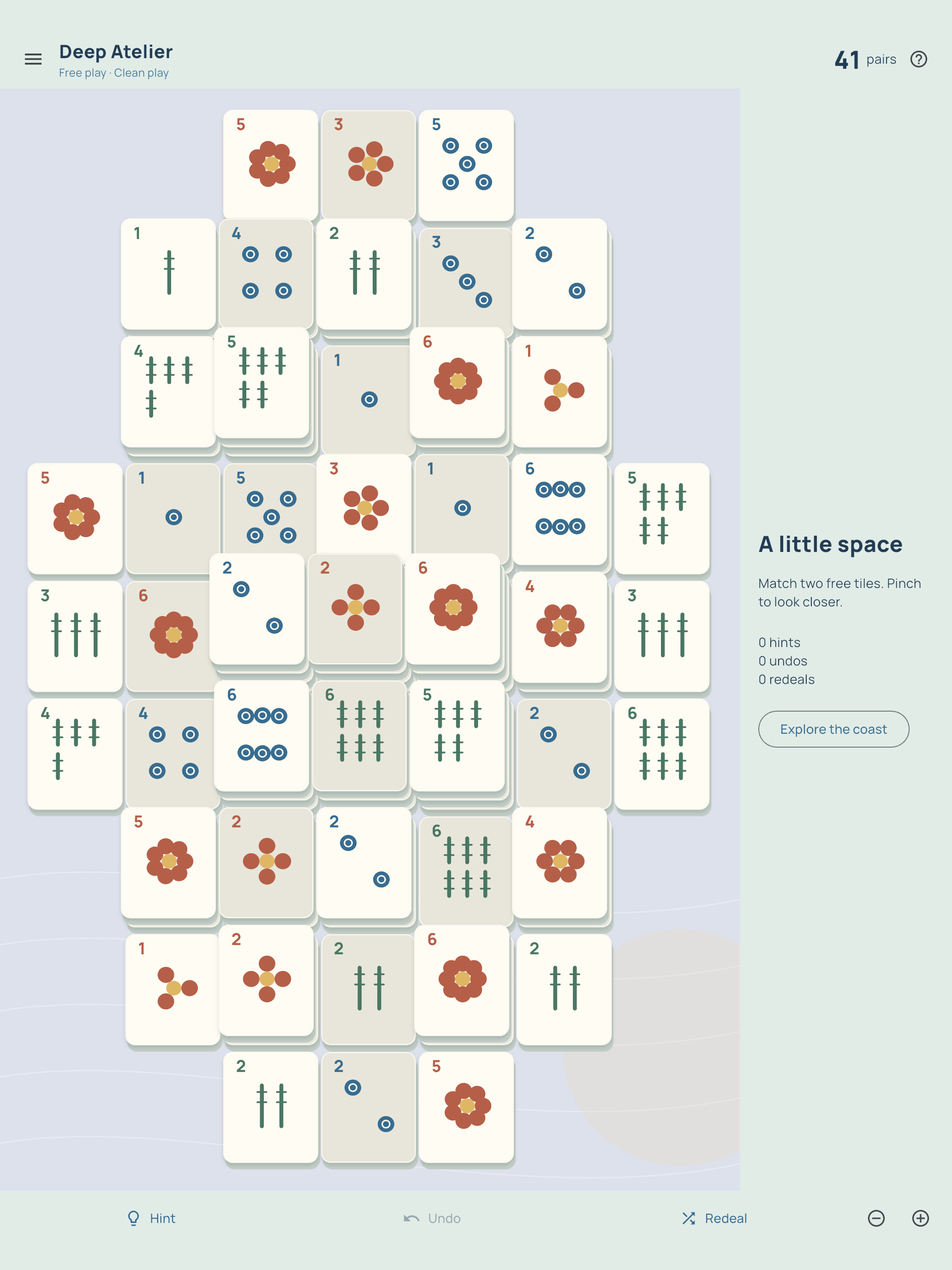Actual iPad play with a deep layered board and a useful side inspector