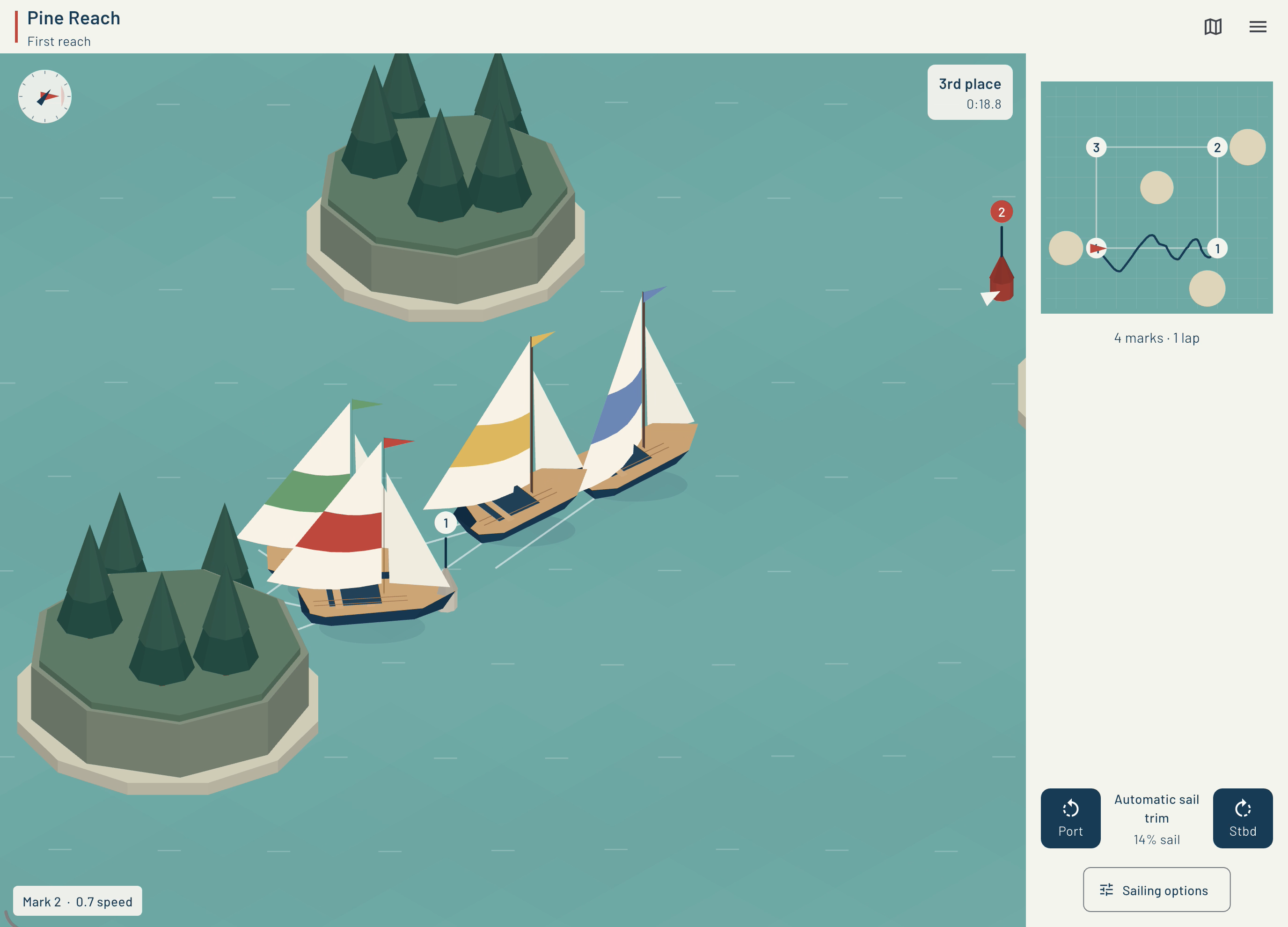 Actual forest-shore race