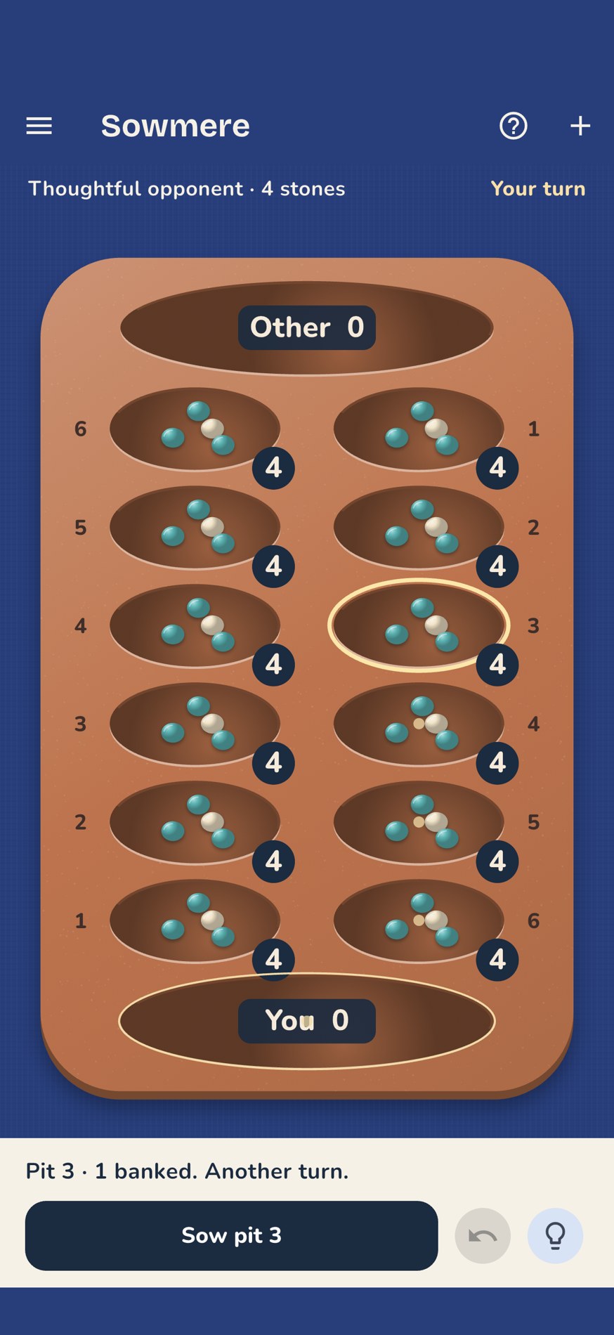Actual native Sowmere table and exact sowing preview