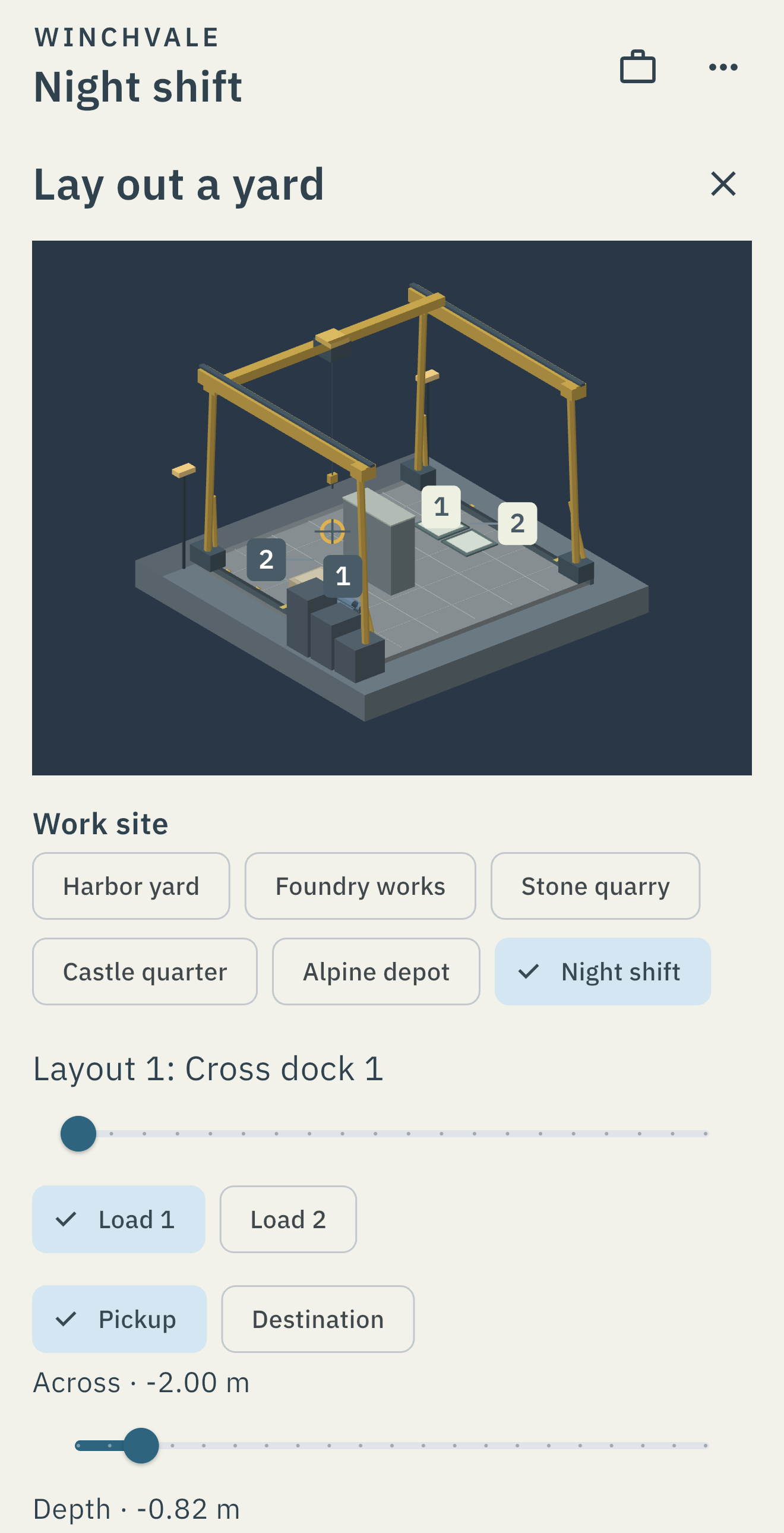 Actual local pickup and destination coordinate editor