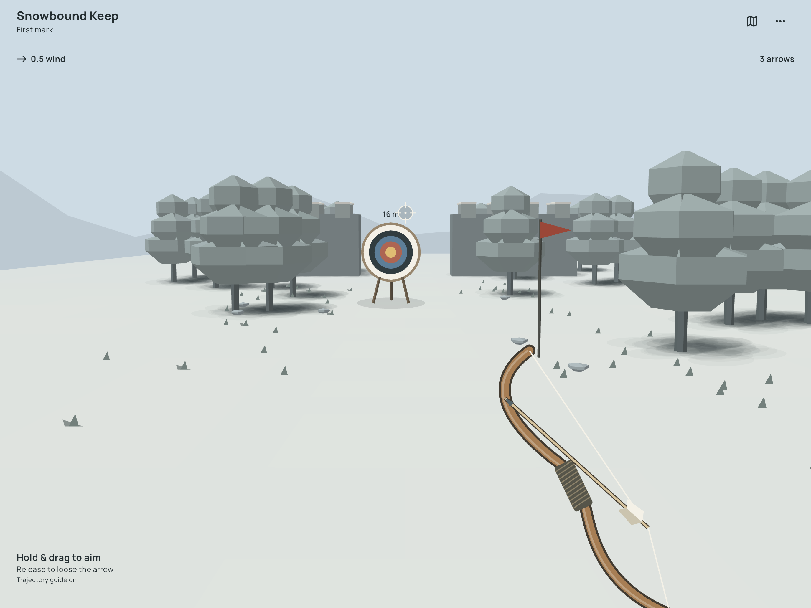 Actual Snowbound Keep range in Yewline